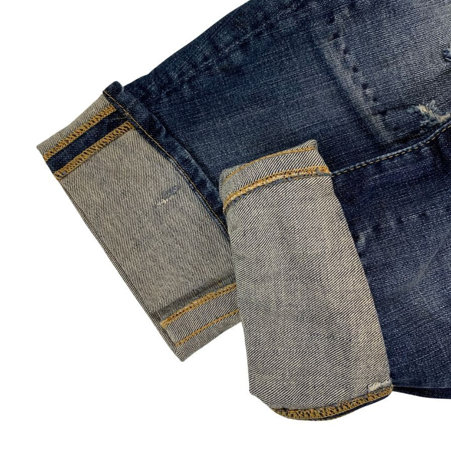 ディースクエアード デニムパンツ Big Dean's brother jean エイジング加工 コットン ポリウレタン サイズ40 レディース ブルー DSQUARED2 【AFB20】