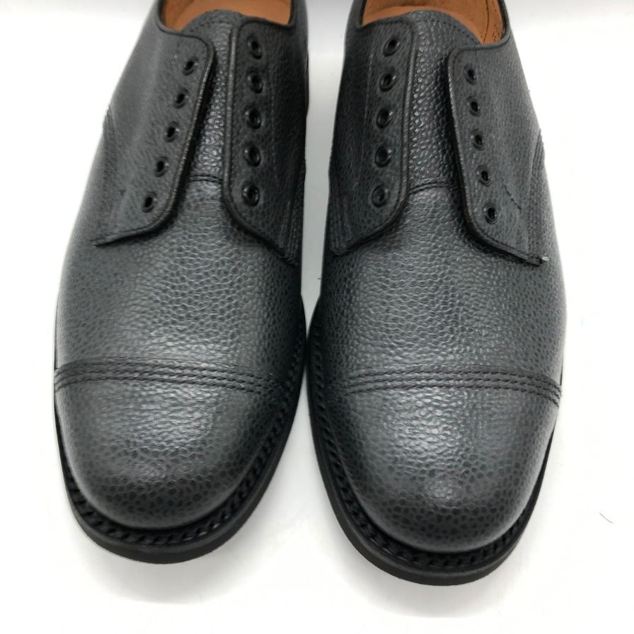 サンダース シボレザー レザーシューズ ブラック サイズ6 メンズ SANDERS 約25.0cm【AFD9-2】
