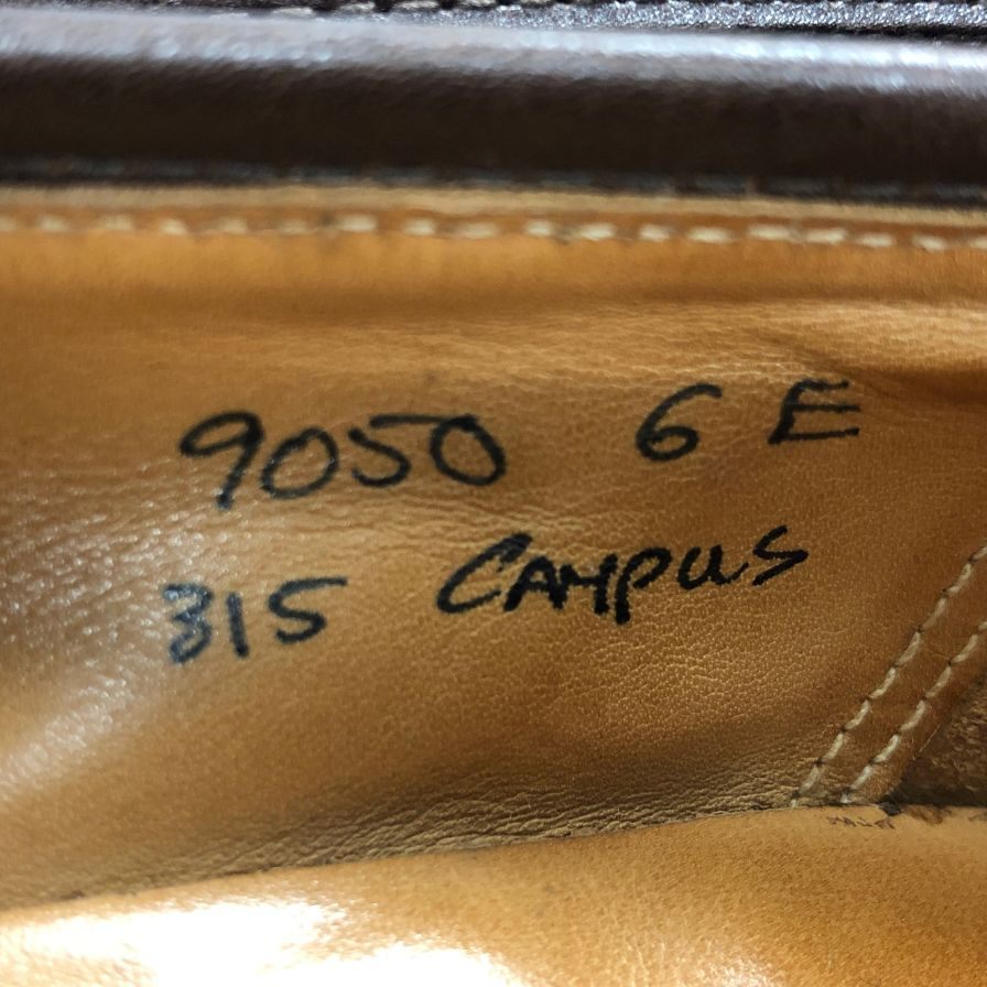 ジョンロブ レザーシューズ ペニーローファー キャンパス 315ラスト カーフ メンズ ダークブラウン サイズUK6E JOHN LOBB CAMPUS ローファー 約24.5cm【LA】【中古】