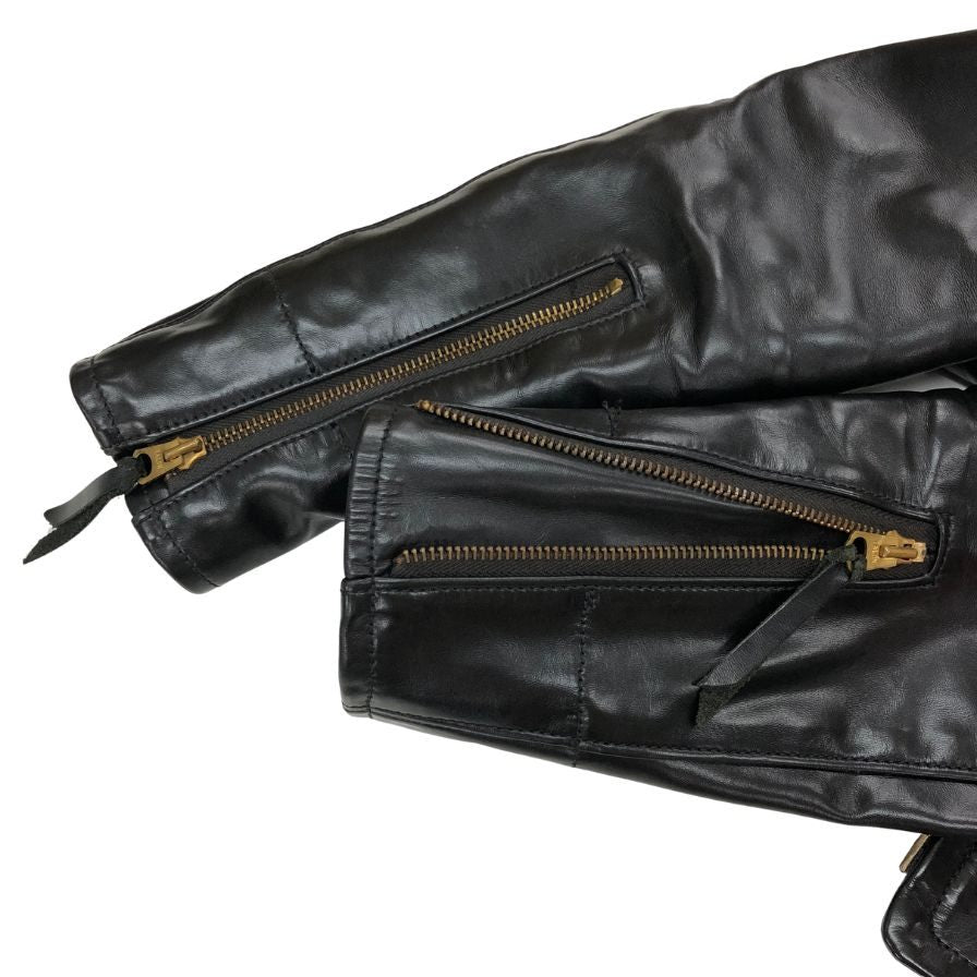 BUCO J-100 ホースハイド シングルライダースジャケット 黒芯 38 予約商品]ザ リアルマッコイズ BUCO J-100 JACKET ホースハイド