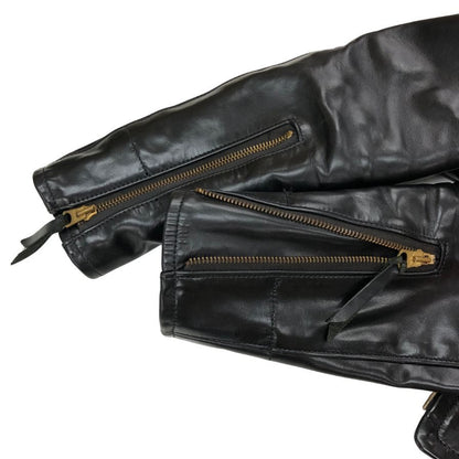 美品◆ブコ ライダースジャケット シングル 馬革 ホースハイド BJ19110 J-100 ブラック レディース サイズ32 BUCO 【AFG1】