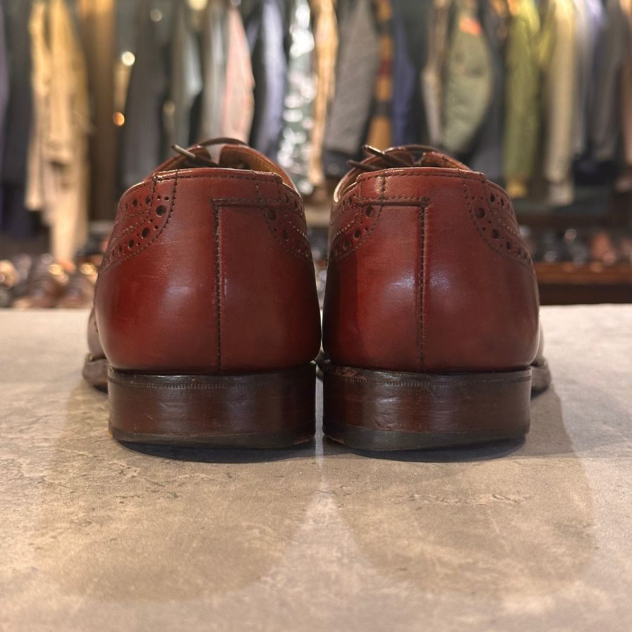 クロケット＆ジョーンズ チェアマン セミブローグ 236ラスト バーガンディ サイズUK5.5E メンズ CROCKETT&JONES ビジネスシューズ 約24.0cm【LA】【中古】