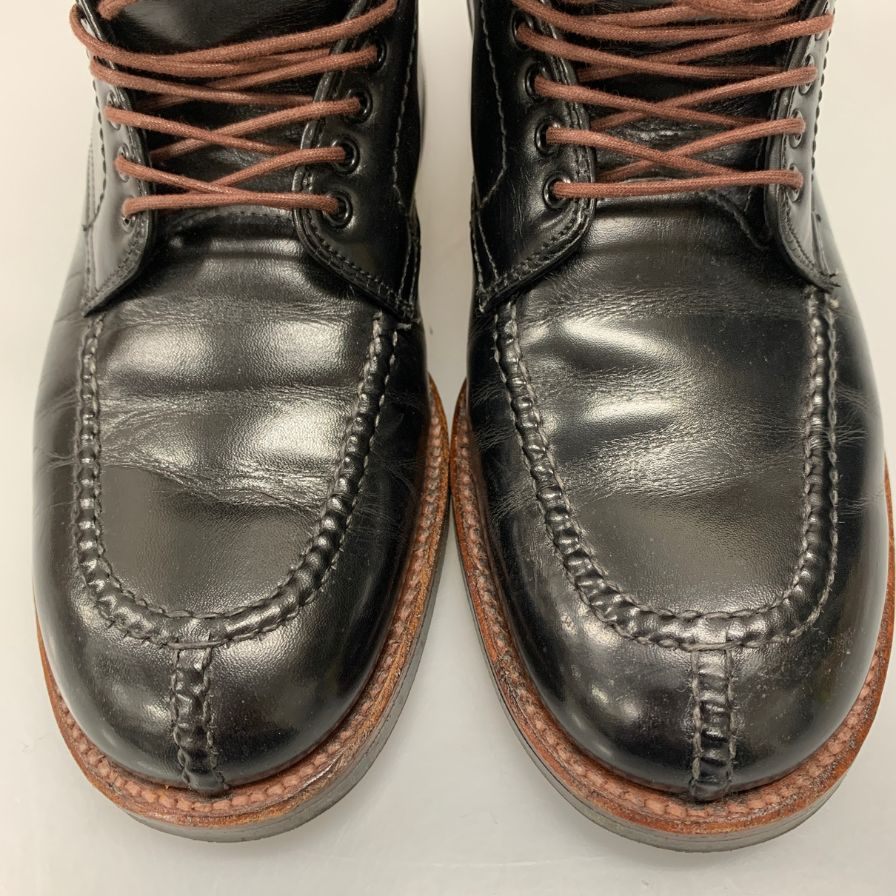 オールデン タンカーブーツ 45450 MUSEUM ARK別注 カーフ ブラック サイズ8 Alden ブーツ 約26.0cm【LA】【中古】