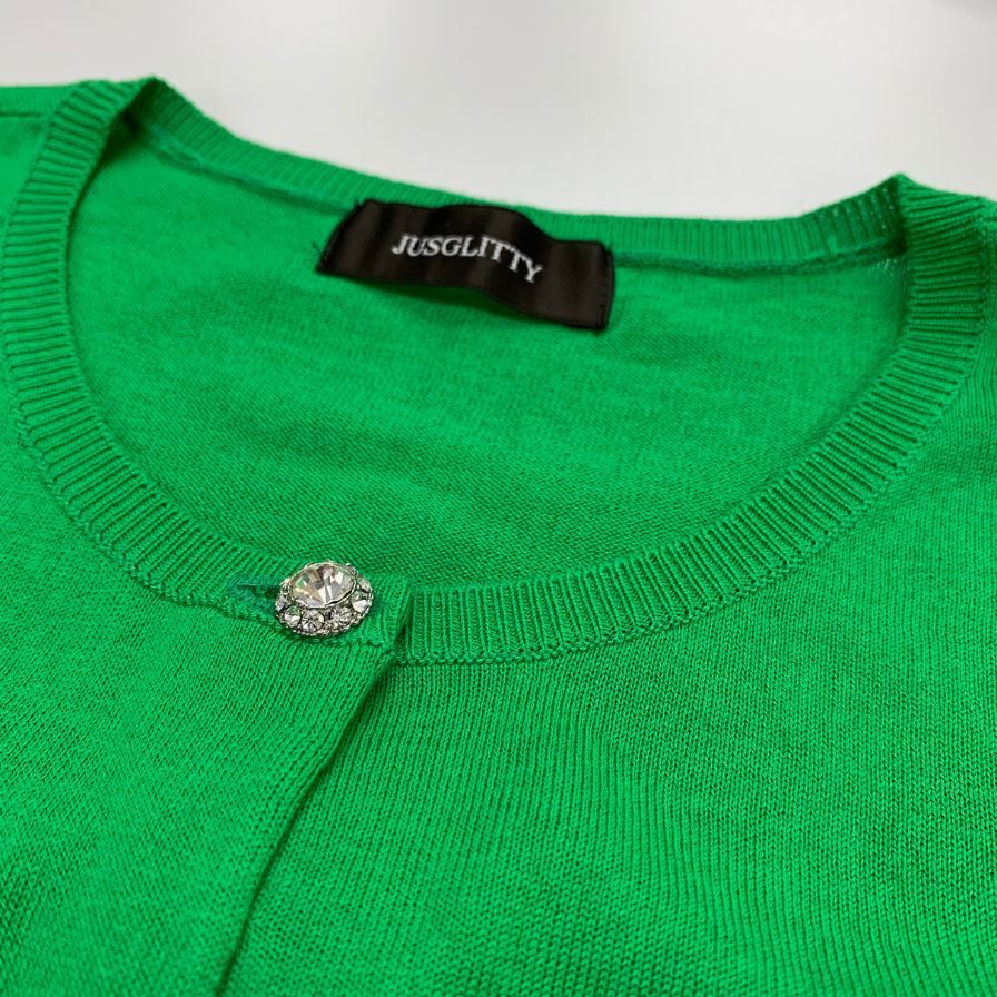 美品◆ジャスグリッティ― セーター レディース グリーン サイズ2 JUSGLITTY 【AFB46】