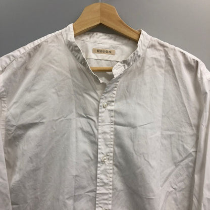 中古◆ユーゲン バンドカラー シャツ ホワイト メンズ サイズ4 HEUGN 【AFB2】