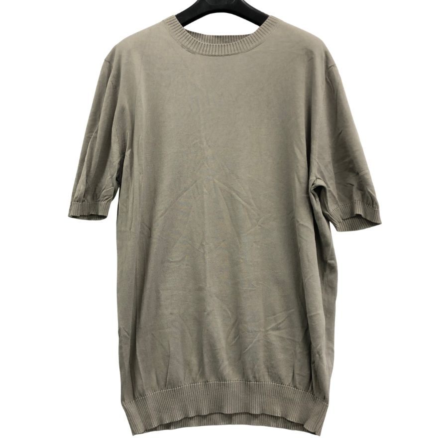 美品◆マーロ コットン 半袖 ニット トップス イタリア製 メンズ ザイズ52 グレー系 malo 【AFB46】