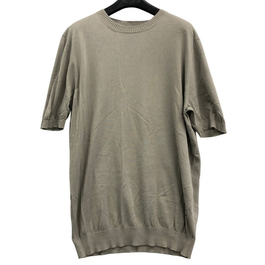 美品◆マーロ コットン 半袖 ニット トップス イタリア製 メンズ ザイズ52 グレー系 malo 【AFB46】