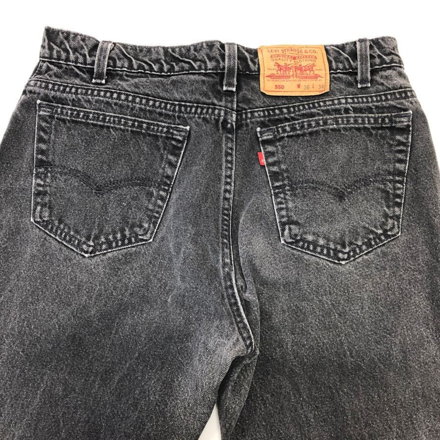 リーバイス デニム 550 90S ボタン裏532 USA製 ブラック メンズ W36 L34 LEVI’S 【AFB44】