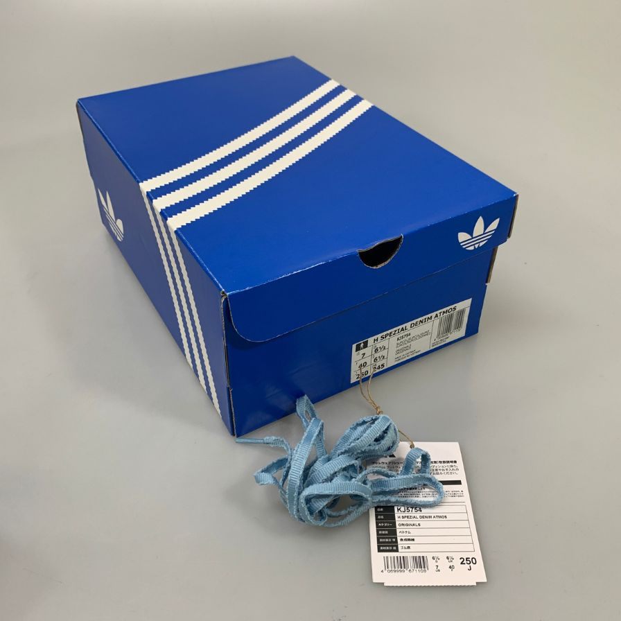 アディダス×アトモス  ローカットスニーカー ハンドボール スペツィアル LT デニム ネイビー サイズ25cm KJ5754 ADIDAS Handball Spezial 約25.0cm【AFD15】