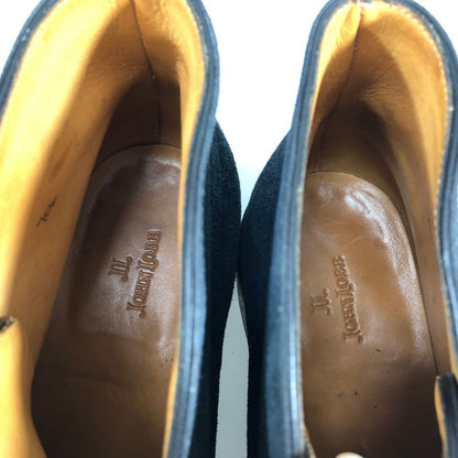 ジョンロブ ケント チャッカブーツ スエード 8695ラスト サイズUK7E  ネイビー JOHN LOBB ブーツ 約25.5cm【LA】【中古】
