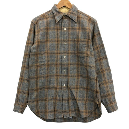 中古◆ペンドルトン 70S チェックシャツ ウール ベージュ系 メンズ サイズM PENDLETON 【AFB37】
