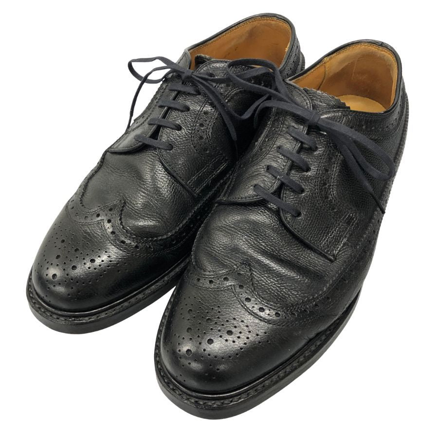リーガル レザーシューズ ウイングチップ  シボレザー  サイズ24 ブラック REGAL 約24.0cm【AFC46】