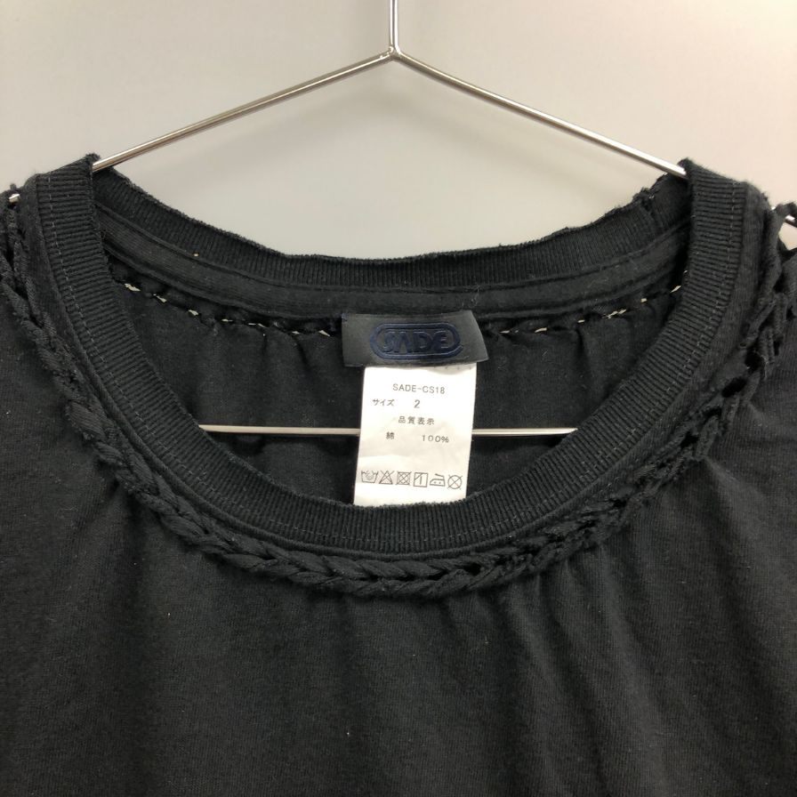 極美品◆シャーデー CS18 Tシャツ ブラック サイズ2 メンズ SADE 【AFB2】