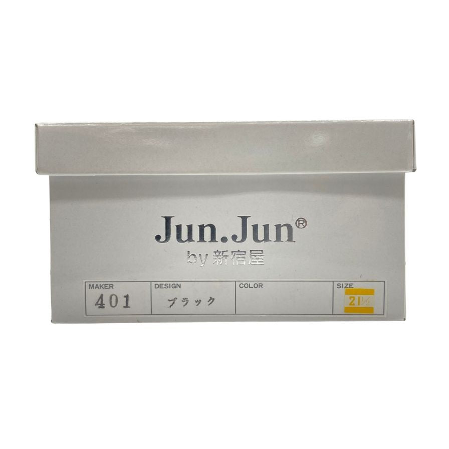 ジュンジュンバイ新宿屋 パンプス 401 パンチド ブラック レディース サイズ21.5 Jun.Jun by shinjukuya 約21.5cm【7-8】
