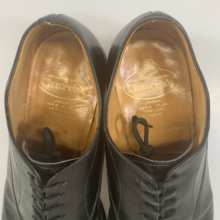 チャーチ ストレートチップ カーフ 5都市 ブラック メンズ サイズ70F CHURCH'S 約26.0cm【AFC41-2】