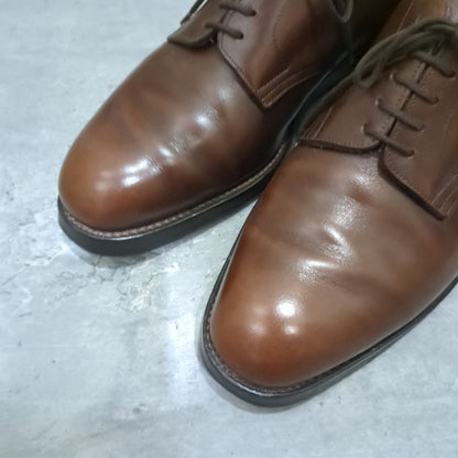 ジョンロブ 旧ロゴ プレーントゥ カーフ ブラウン メンズ サイズUK6E JOHN LOBB ビジネスシューズ 約25.0cm【LA】【中古】