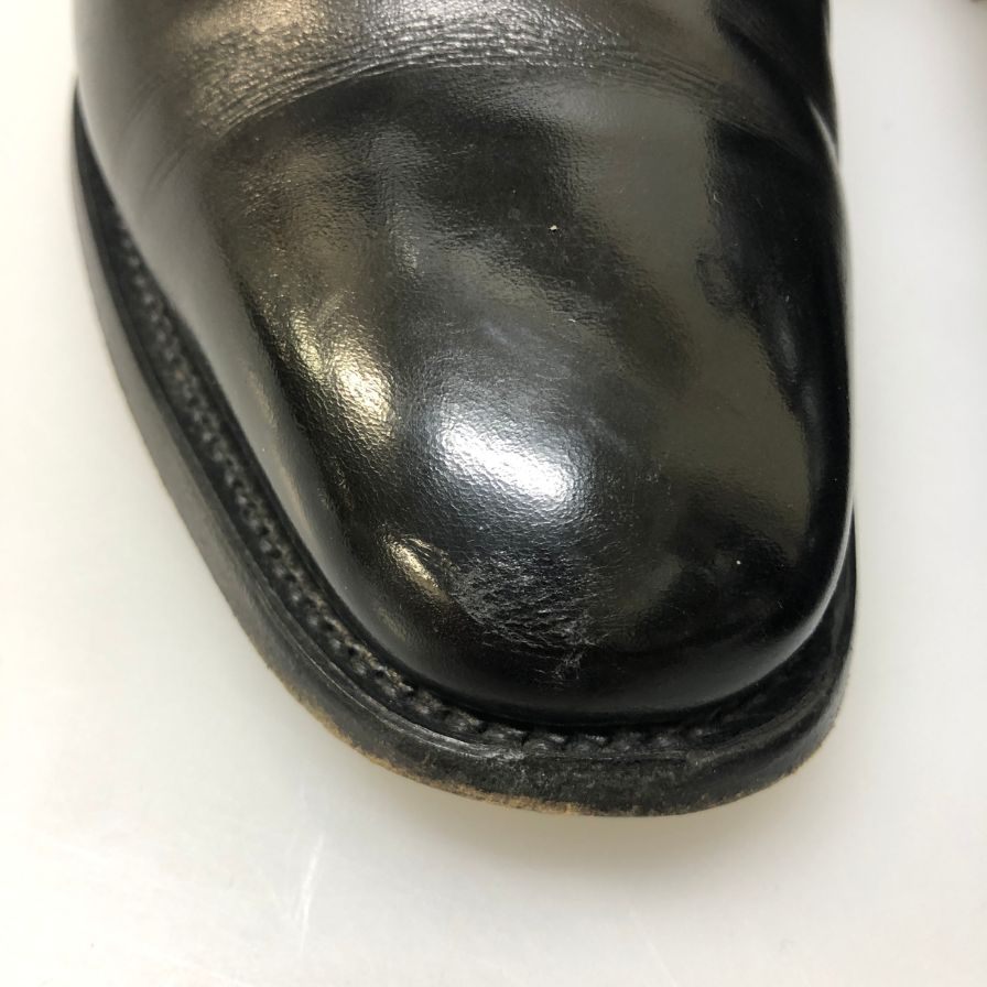 スコッチ グレイン 3524 ストレート チップ 内羽根 メンズサイズ 24ハーフ ブラック Scotch grain 約24.5cm【AFC3】