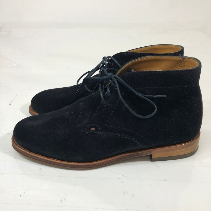 ポールスミス チャッカブーツ スエード プレーントゥ ダークネイビー メンズ UK6 Paul smith 約24.5cm【AFD9-2】