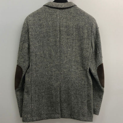 美品◆ブレガンゼ テーラードジャケット ハリスツイード グレー サイズ165cm-6Drop breganze 【AFB3】