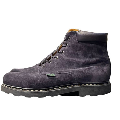 パラブーツ レースアップブーツ ベルジュラック スエード ネイビー サイズ7.5 メンズ Paraboot BERGERAC ブーツ 約25.5cm【LA】【中古】