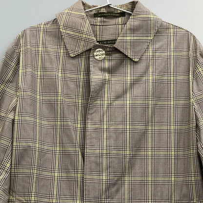 美品◆マッキントッシュ コットンコート スコットランド製 チェック柄 八木通商 メンズ サイズ38 ブラウン系 MACKINTOSH 【AFF19】