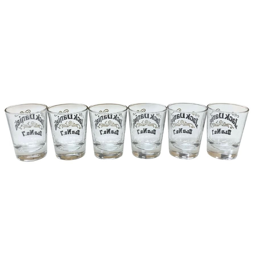 ジャックダニエル OLD No.7 ショットグラス 6個セット JACK DANIEL'S【AFI26】【中古】