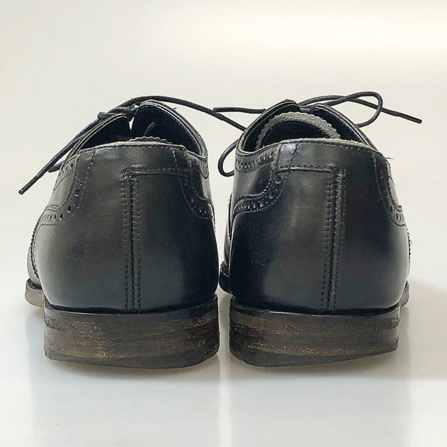 クロケット&ジョーンズ レザーシューズ セミブローグ ウェルベック  ブラック メンズ サイズUK5.5D Crockett&Jone 約24.0cm【AFD2】