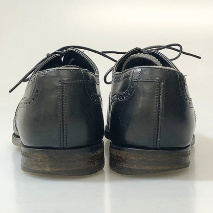 クロケット&ジョーンズ レザーシューズ セミブローグ ウェルベック  ブラック メンズ サイズUK5.5D Crockett&Jone 約24.0cm【AFD2】