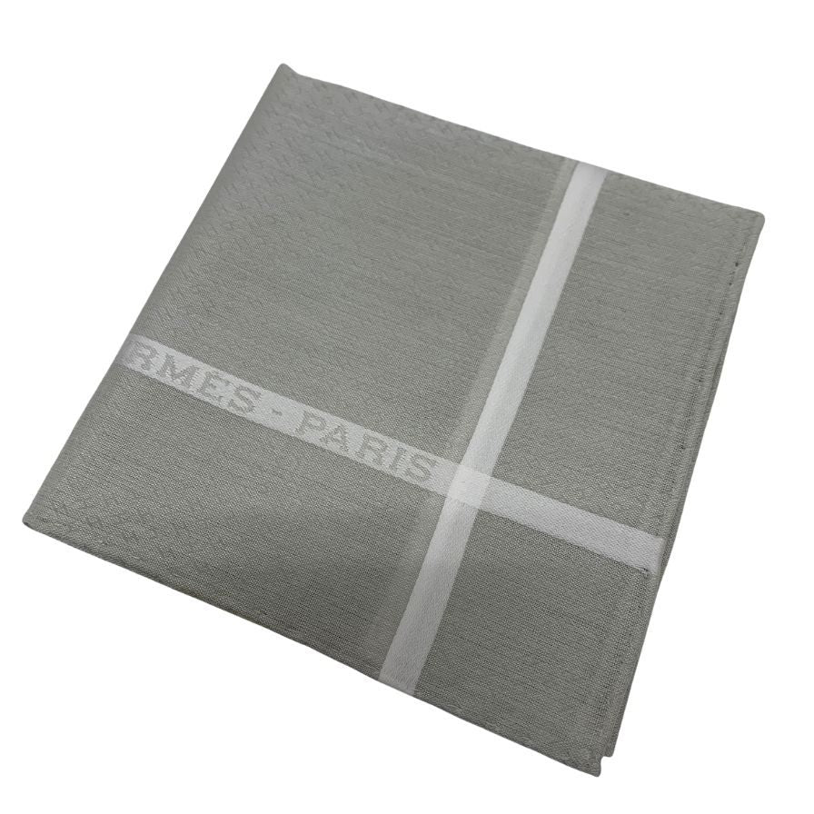 エルメス ハンカチ コットン100% レディース グレー系  HERMES【AFI13】【中古】