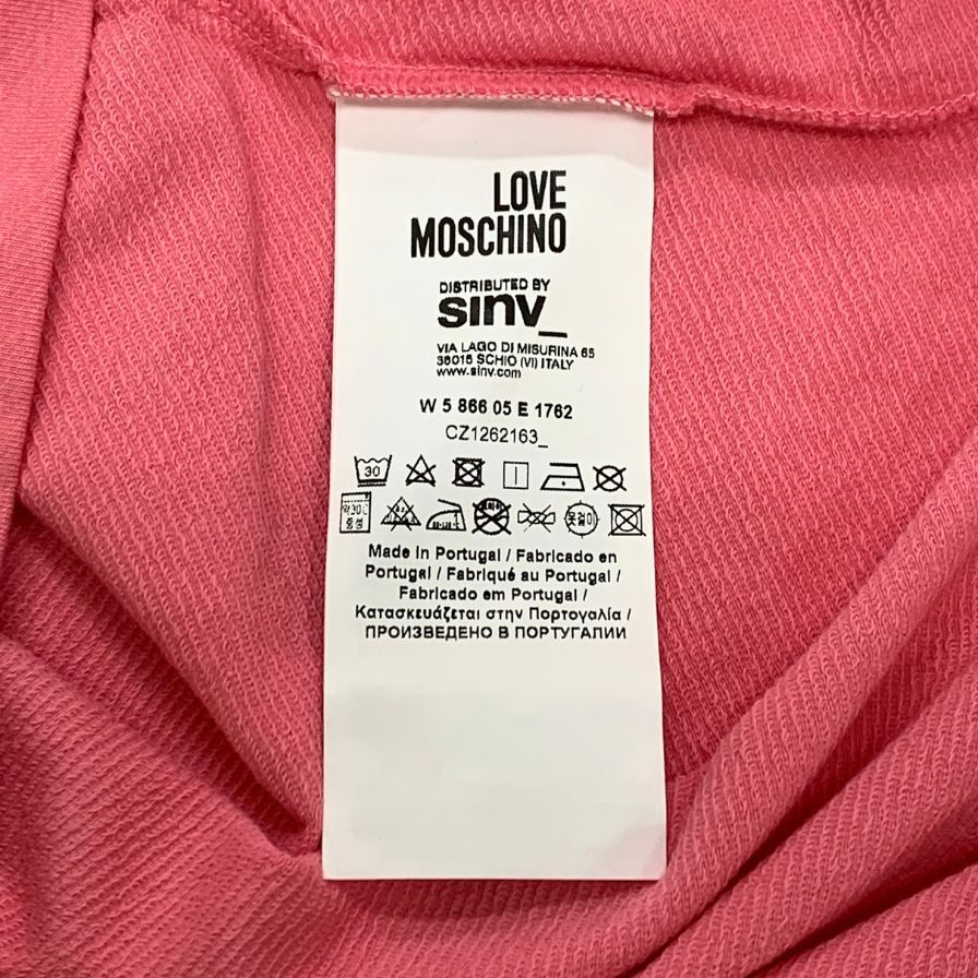 極美品◆ラブモスキーノ ロングＴシャツ スタッズ レディース サイズ44 ピンク Love Moschino 【AFB31】