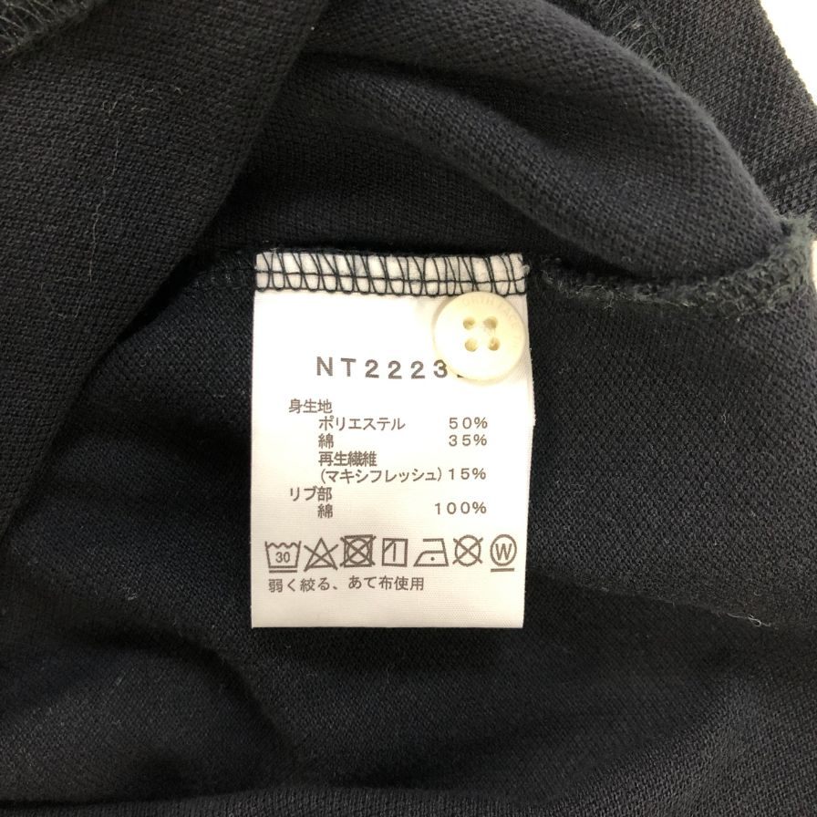 美品◆ザノースフェイス ショートスリーブエニーパートポロ M刺繍 NT22232 メンズ サイズL ブラック THE NORTH FACE 【AFB2】