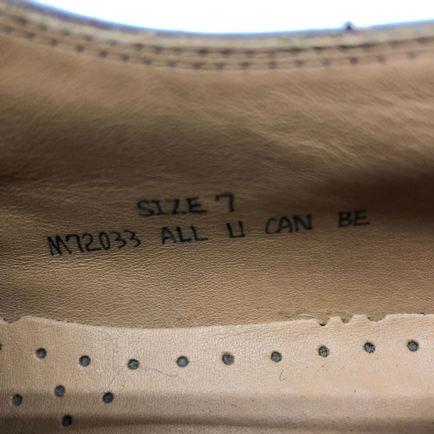 ケネスコール レザーシューズ ウィングチップ 型押し レザー ブラウン サイズ7 KENNETH COLE 約25.0cm【PTM3】