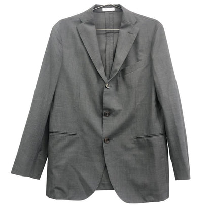 美品◆ボリオリ 3B テーラードジャケット K.JACKET リネン グレー メンズ サイズ48 BOGLIOLI 【AFA22】