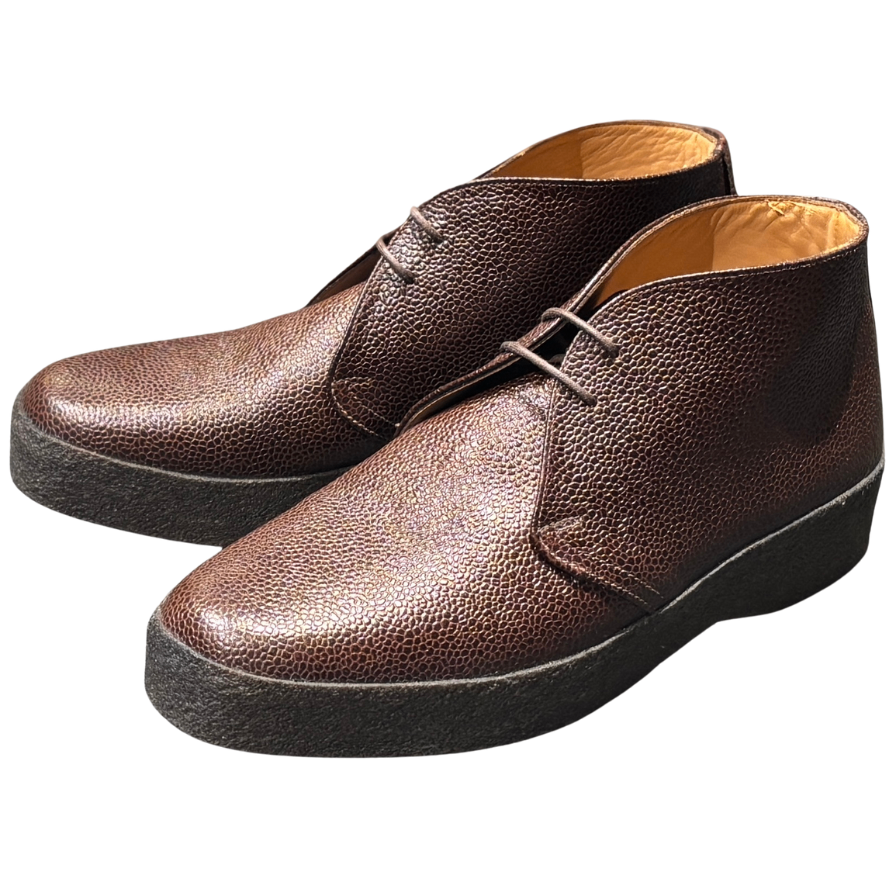 サンダース チャッカブーツ 9877WG ブリットチャッカ グレインレザー  クレープソール ブラウン メンズ サイズ6.5 SANDERS Brti Chukka ブーツ 約25.0cm【LA】【中古】