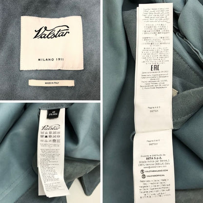 中古◆バルスター ヴァルスター 5B レザー シャツジャケット スエード ラム イタリア製 メンズ サイズ48 グリーン Valstar 【AFB17】