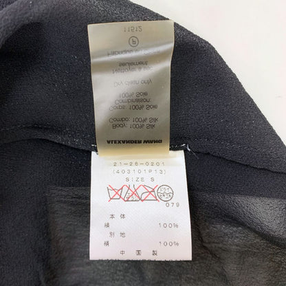 美品◆アレキサンダーワン チュニック タンクトップ ノースリーブ シルク サイズS ブラック レディース ALEXANDER WANG 【AFB1】