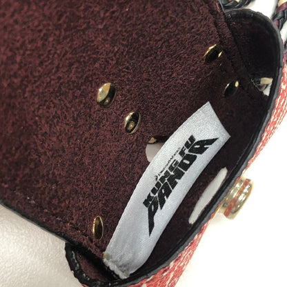 エトロ エアポッズケース カンフーパンダ AirPodsケース レッド系 レザー ETRO【AFI8】【中古】