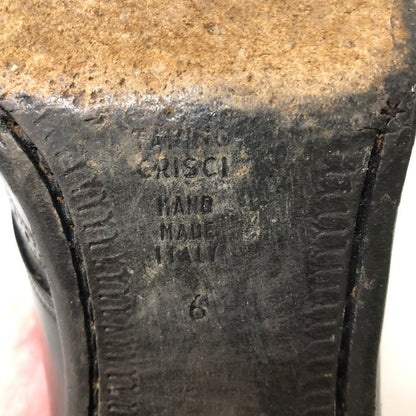 タニノクリスチー ウィングチップ メダリオン シングルモンクストラップ ブラック サイズ6 メンズ TANINO CRISCI 約24.5cm【AFC36】