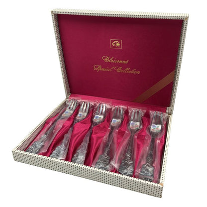 ジェムライト ブライトリンデン フォークセット シルバー 花柄 GEMLIGHT【AFI26】【中古】