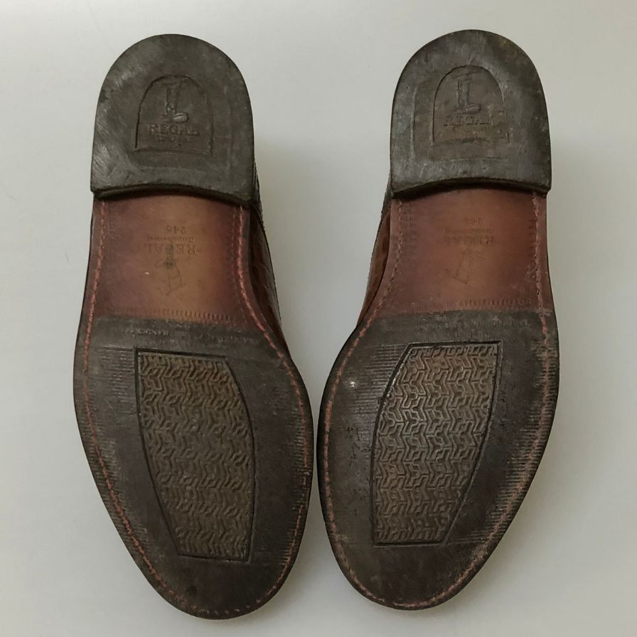 リーガル レザーシューズ インペリアル グレード コンビ 内羽根 メンズ サイズ24.5cm ブラウン KUMANG SHOE MFG REGAL 約24.5cm【PTM1】