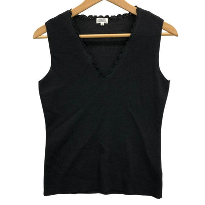 美品◆フォクシー ノースリーブ カットソー ブラック サイズ40 FOXEY 【AFB42】