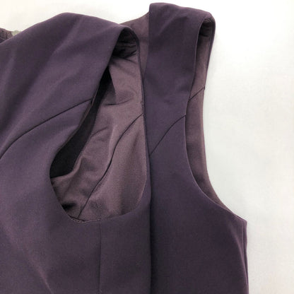 美品◆フォクシーニューヨーク ワンピース レディエンパイア ノースリーブ 27879 パープル レディース サイズ40 FOXEY NEW YORK 【AFB3】