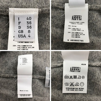 フィロソフィーディアルベルタフェレッティ スパッツ レギンス カシミア＆アンゴラ混 イタリア製  レディース サイズ40 ライトグレー PHILOSOPHY di ALBERTA FERRETTI 【AFB25】