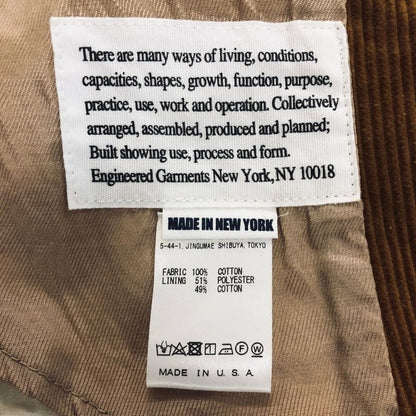 新品同様◆エンジニアードガーメンツ 18AW グリムジャケット コーデュロイ ベージュ メンズ サイズM ENGINEERD GARMENTS Grim jkt 8w corduroy 【AFA11】