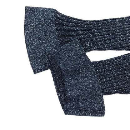 中古■クロエ ワンピース ラメ ニット ロング 長袖 ネイビー レディース サイズM Chloe 【AFB9】