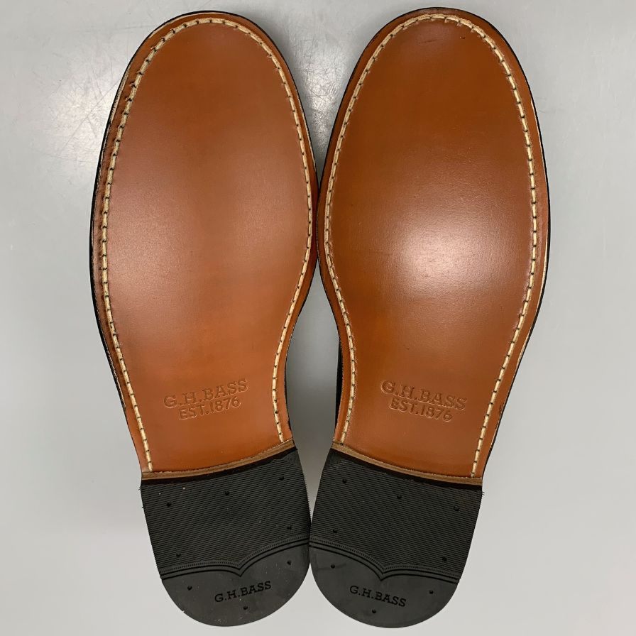 ジーエイチバス ローファー ウィージャンズ ラーソン シボレザー  サイズ9.5 メンズ ブラック G.H.Bass&Co. WEEJUNS LARSON ローファー 約28.0cm【LA】【中古】