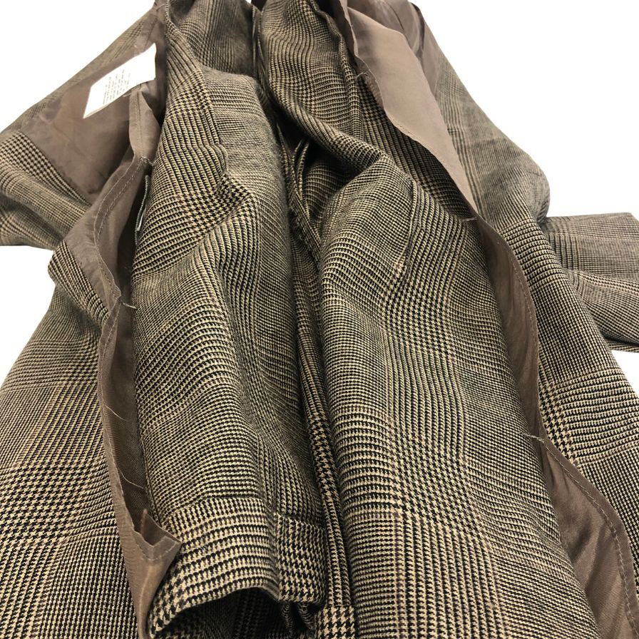 中古◆ジョルジオアルマーニ ジャケット グレンチェック グレー系 サイズ50 Giorgio Armani 【AFA15】