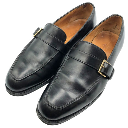 ジョンロブ ローファー モンクストラップ Uチップ メンズ ブラック サイズUK5.5 JOHN LOBB ローファー 約24.0cm【LA】【中古】