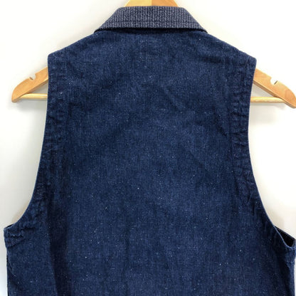 極美品◆ブルードガーメンツ 桃太郎ジーンズ ベスト メンズ 38 ネイビー BLUED GARMENTS 【AFB3】