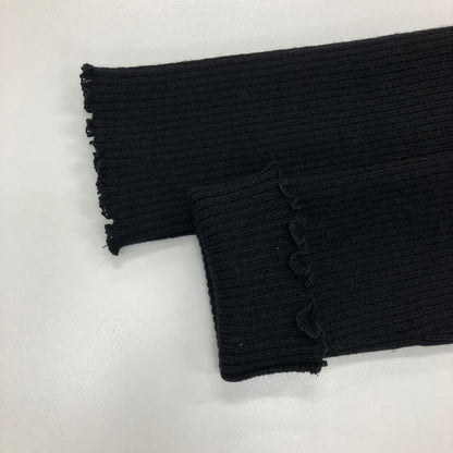 美品◆フォクシー セットアップ カーディガン&ノースリーブ タートルネック ニットカットソー ストレッチ ウール100% 42サイズ ブラック 14597-AKF0108 FOXEY 【AFB33】